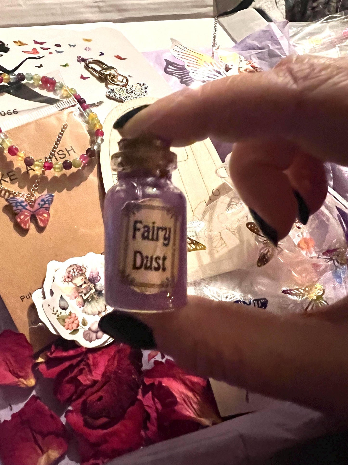 Fairy Gift Surprise Box. 12+ items! Suncatcher, jewellery and more! Fairycore mystery box. Ideal fairy birthday gift.