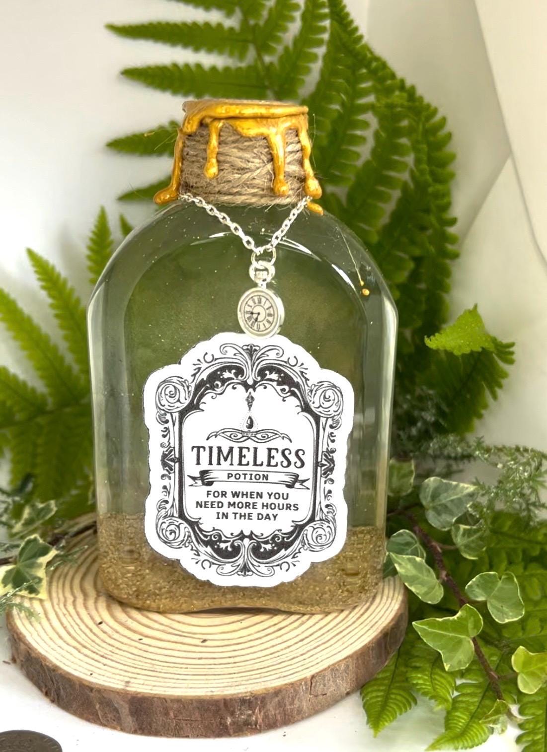 Timeless- gift of time decorative potion. ASMR, stress relief, unique gift.