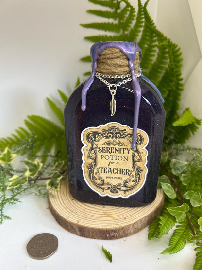 Serenity Potion for a Teacher Decorative potion. ASMR, stress relief, unique gift for teachers. Personalization available.