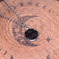 Minimalist Black Obsidian Onyx Resin Pendant Necklace – Stainless Steel Chain, Hypoallergenic Jewelry