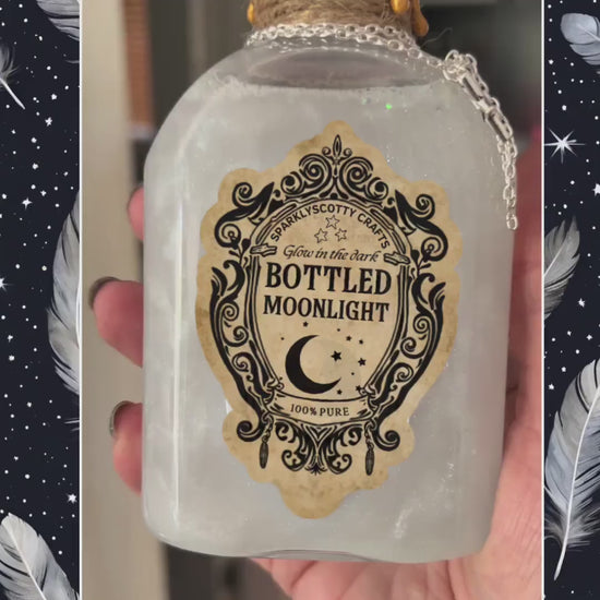 Glow in the Dark Bottled Moonlight decorative potion bottle. *Customer Favourite!* ASMR Stress relief gift